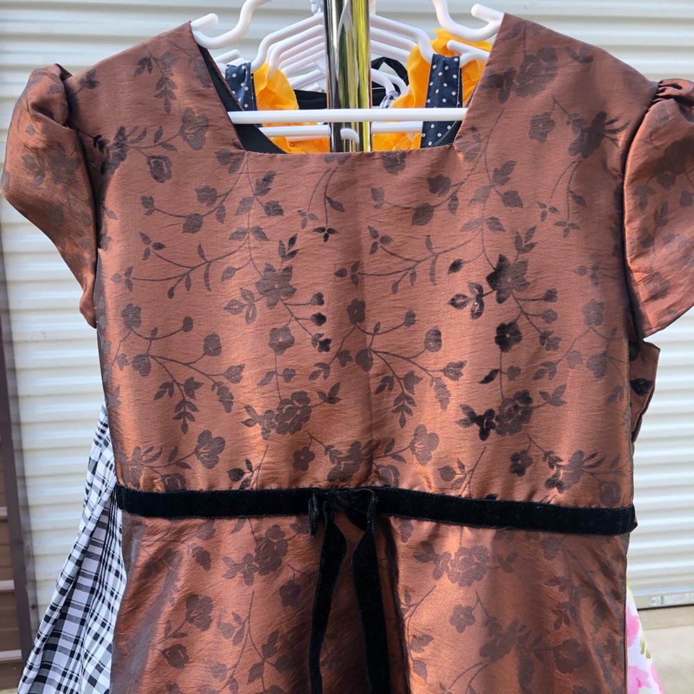 Brown and black holiday dress